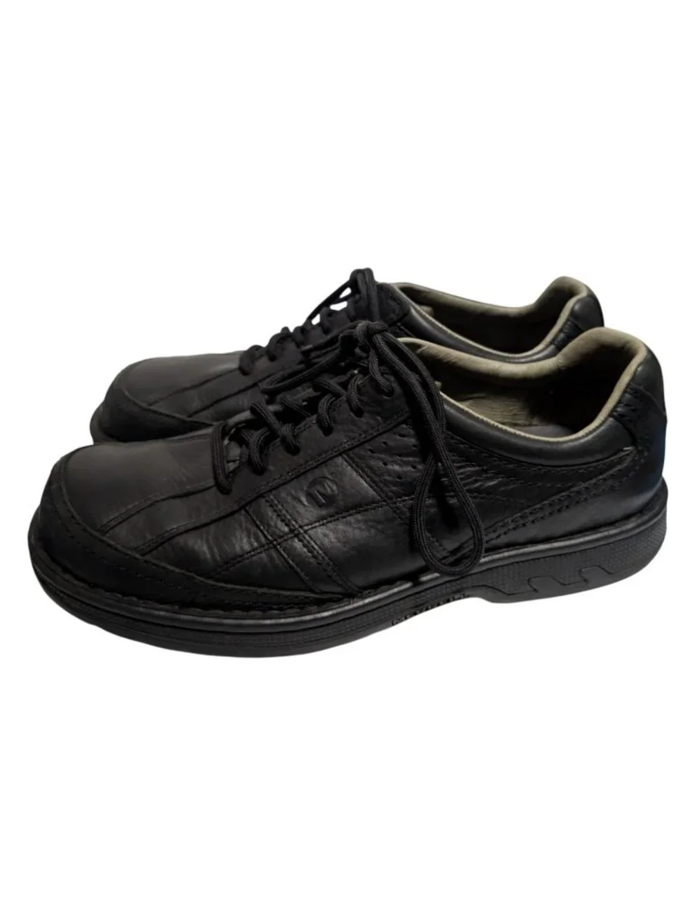 Merrell Mens 11 Black Leather Lace Up Oxford Derby Shoes Casual Walking J45021